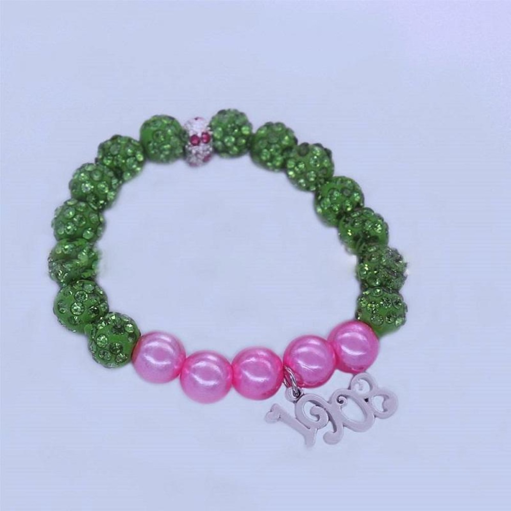 Pink and Green Bracelet